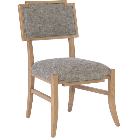 Melanie Side Chair by Currey and Company in blonde ash wood, brass. Made from ash wood in a transitional style.