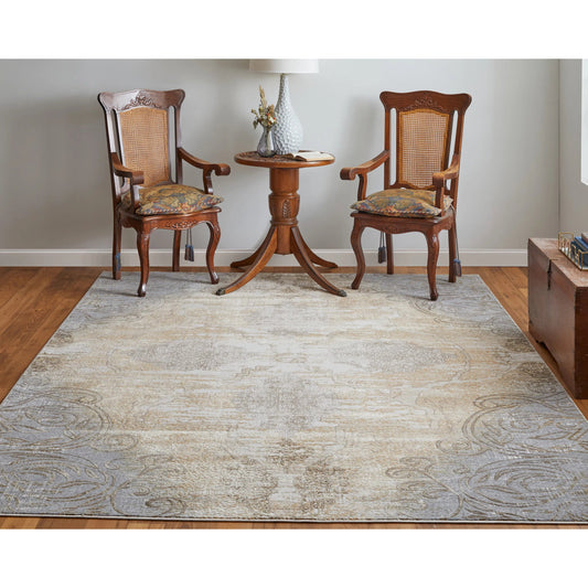 Celene Traditional Rug - 39L1F by Feizy in silver, tan, gray. Made from viscose, polyester in a unique style.