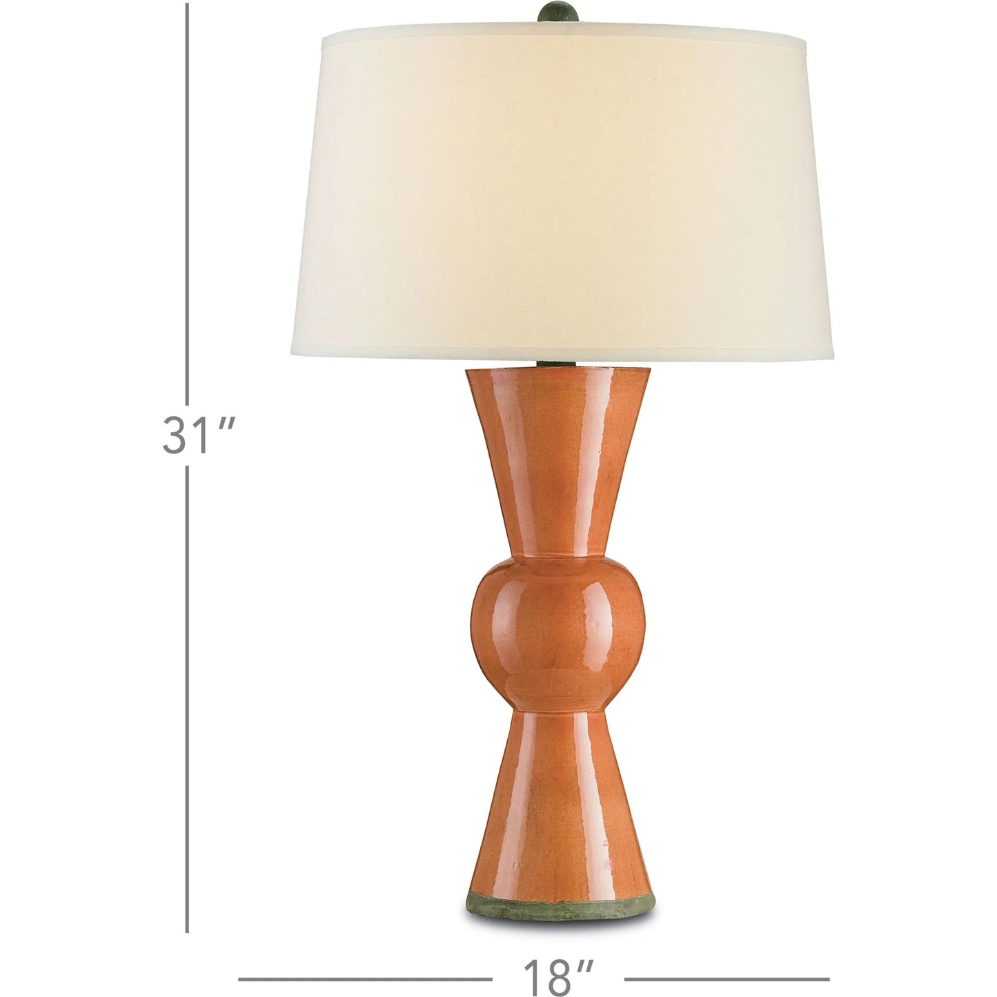 007 S-223312 | Additional Silo | Upbeat Table Lamp by Currey and Company. Made from terracotta, wrought iron in a modern style.