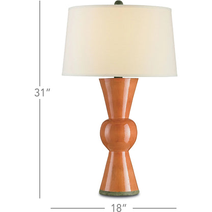 Upbeat Table Lamp by Currey and Company. Made from terracotta, wrought iron in a modern style.