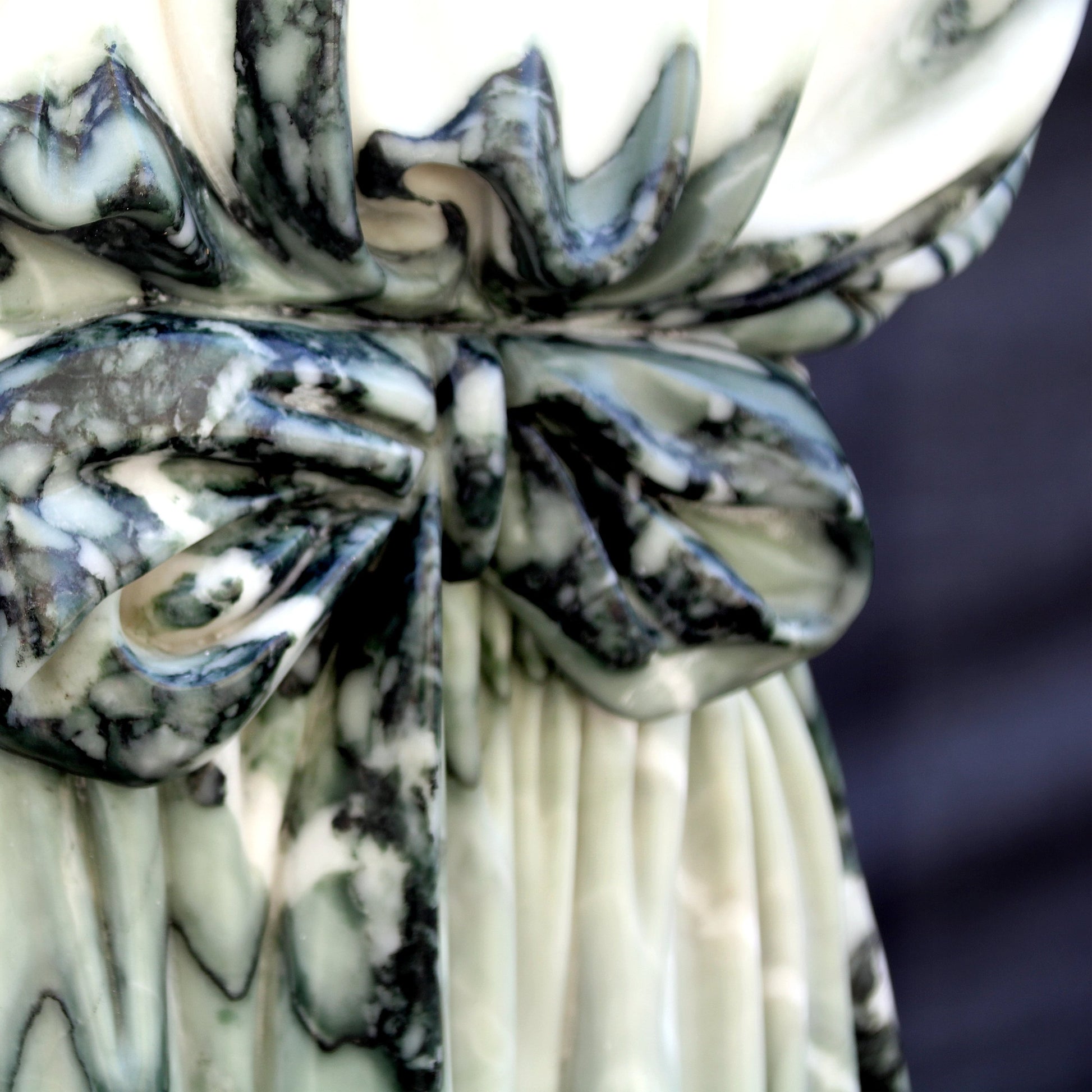Adara Marble Dress Sculpture by Currey and Company. Made from marble, metal in a modern style.