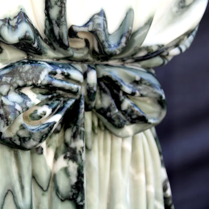 Adara Marble Dress Sculpture by Currey and Company. Made from marble, metal in a modern style.