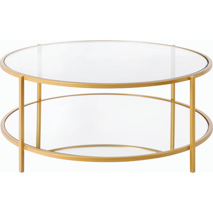 Alecsa - 29277 by Livabliss. Made from top: glass, top: mirror, base: metal in a modern style.