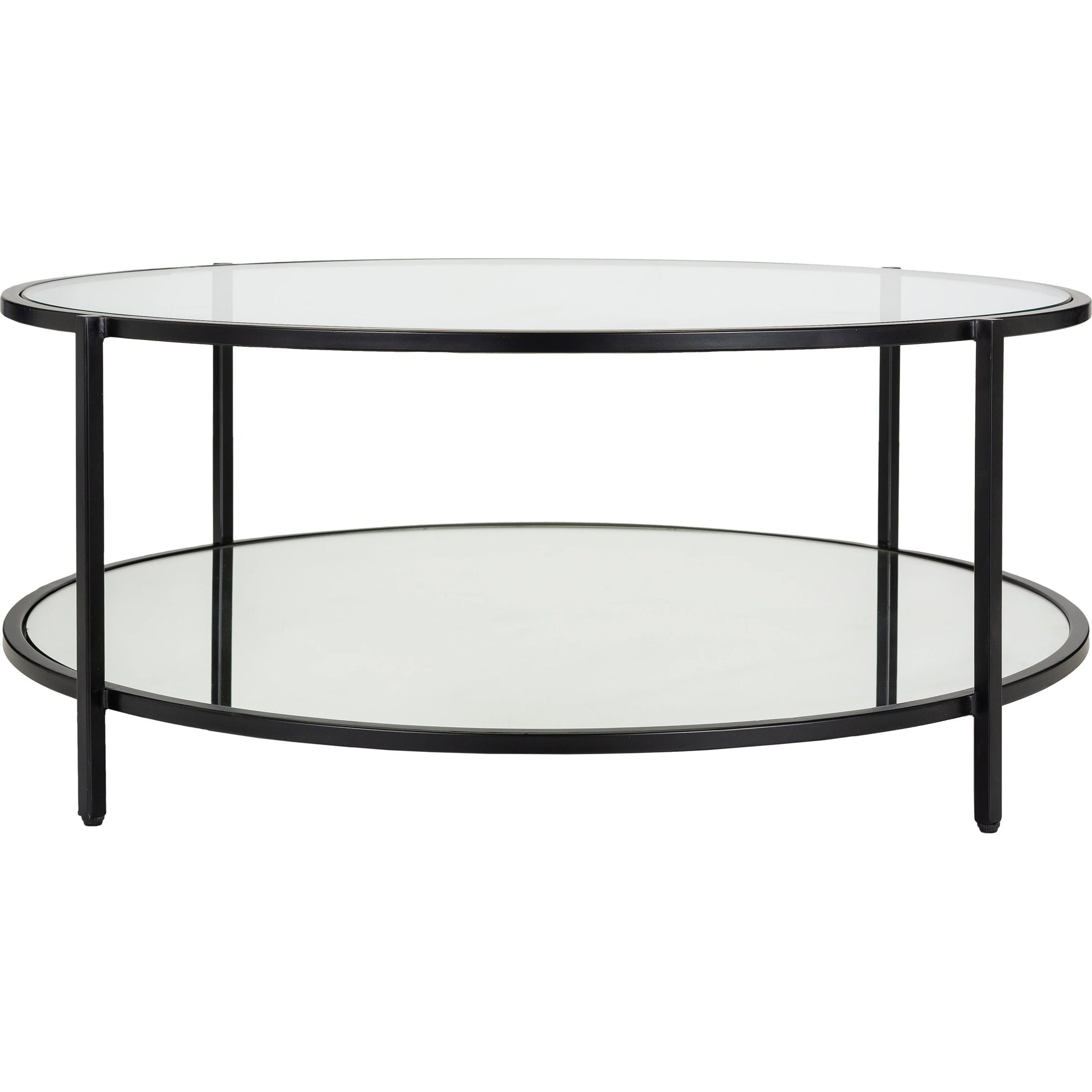 Alecsa - 29277 by Livabliss. Made from top: glass, top: mirror, base: metal in a modern style.