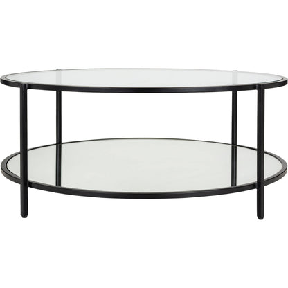 Alecsa - 29277 by Livabliss. Made from top: glass, top: mirror, base: metal in a modern style.