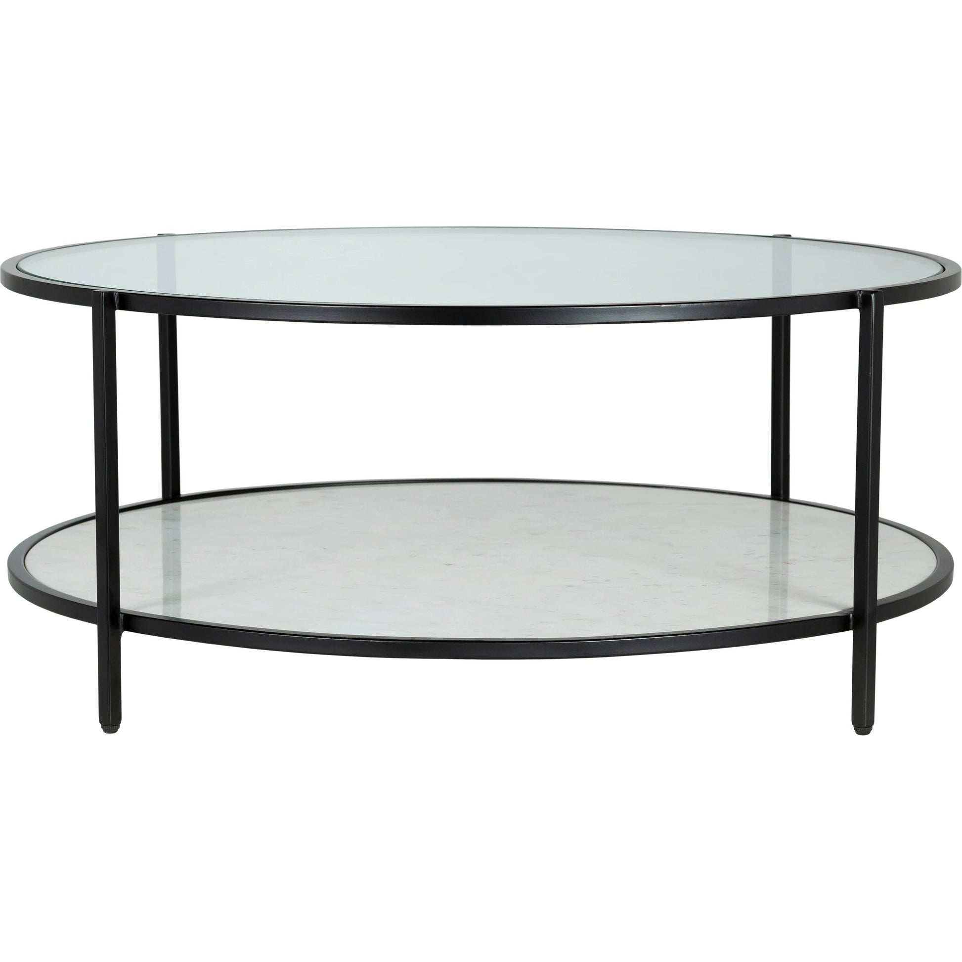 Alecsa - 29277 by Livabliss. Made from top: glass, top: mirror, base: metal in a modern style.