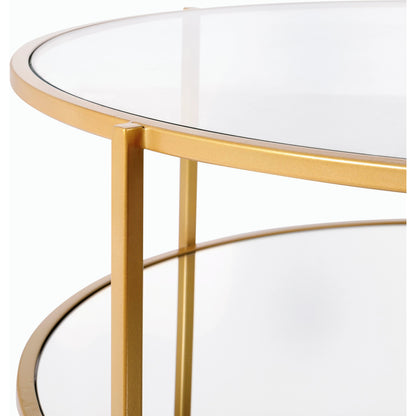 Alecsa - 29277 by Livabliss. Made from top: glass, top: mirror, base: metal in a modern style.