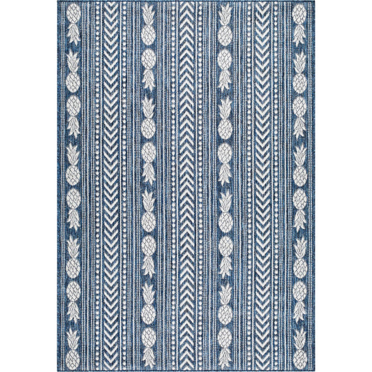 Eagean EAG-2439 Indoor/Outdoor Rug by Livabliss in cream, blue, black, pale blue. Made from polypropylene in a unique style.
