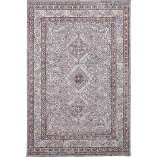 Francisco Transitional Rug - 39GBF by Feizy in gray, orange, ivory. Made from unique in a unique style.