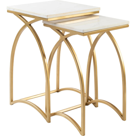 Evana - 24740 by Livabliss in gold and powder coatednatural. Made from top: marble, base: metal in a modern style.