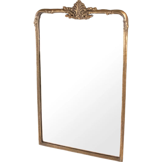 Rami Mirror by Zentique in distressed gold. Made from iron, mirror, mdf in a traditional style.