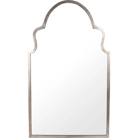 Saul Mirror by Zentique in distressed silver. Made from iron, glass in a unique style.