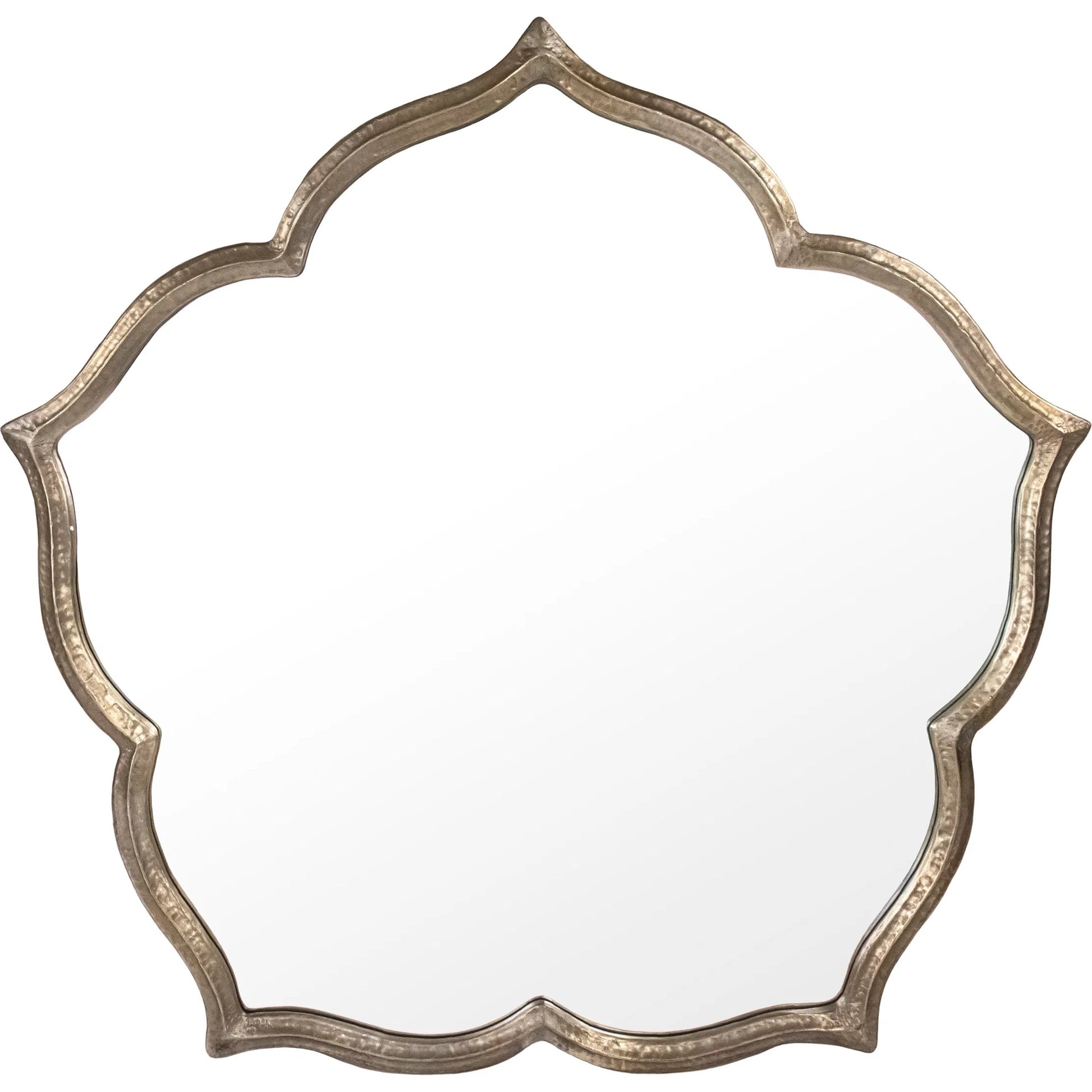 Ariel Mirror by Zentique in distressed silver. Made from iron, mirror, mdf in a unique style.