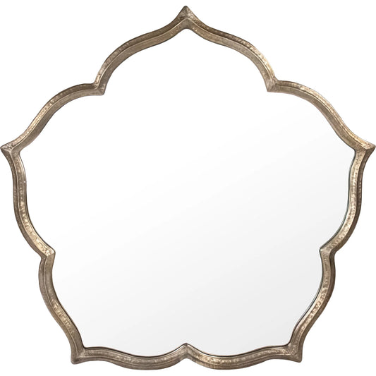 001 SI-2448711 | Primary Silo | Ariel Mirror by Zentique in distressed silver. Made from iron, mirror, mdf in a unique style.