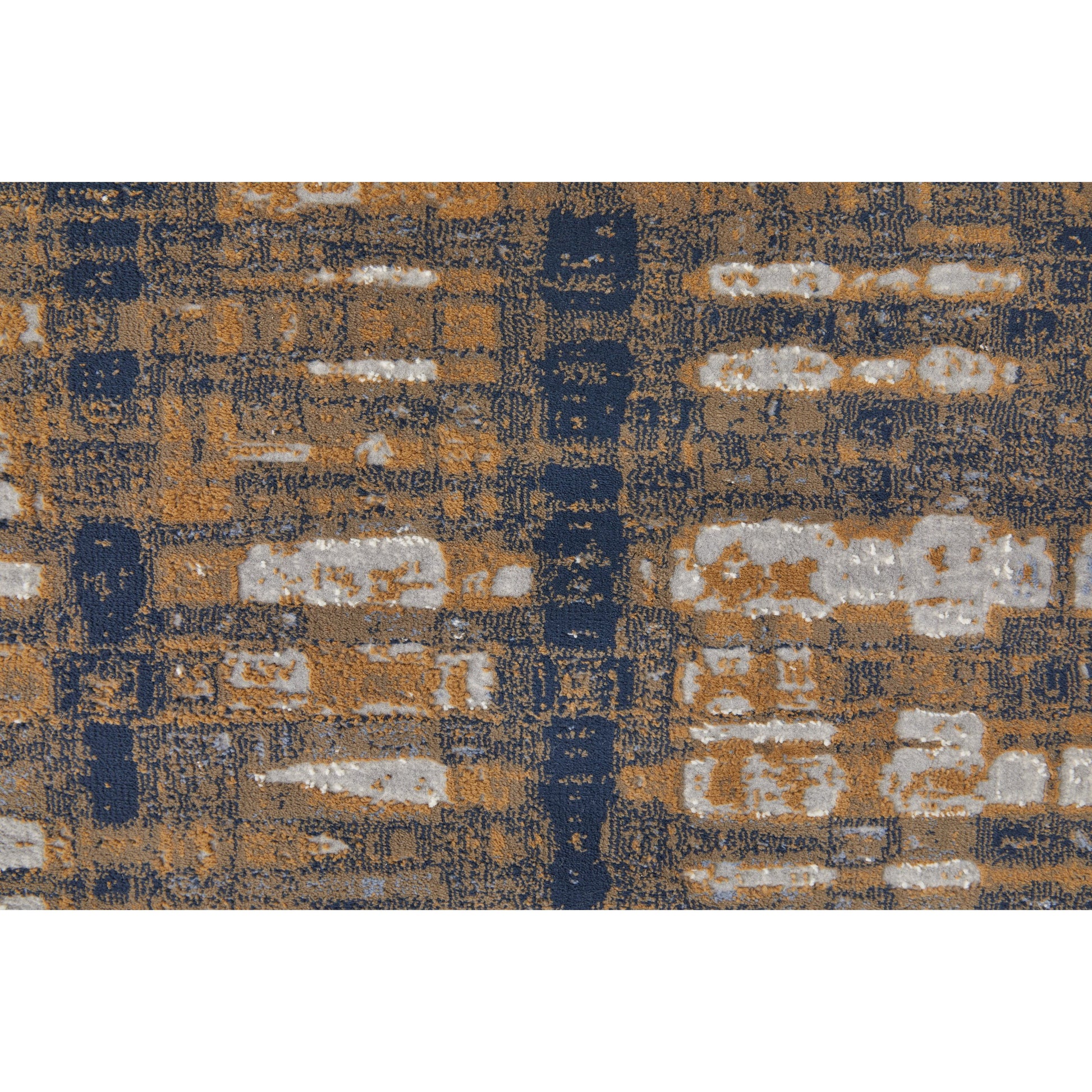 Clio Rug - 39K4F by Feizy in blue, orange, gray. Made from polypropylene, polyester in a unique style.