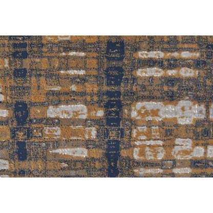 Clio Rug - 39K4F by Feizy in blue, orange, gray. Made from polypropylene, polyester in a unique style.