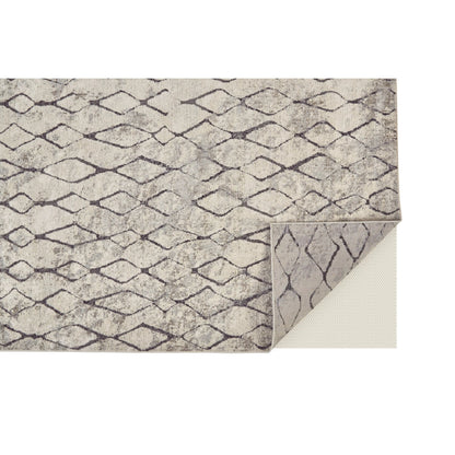 Kano Transitional Diamond Rug - 3872F by Feizy in ivory, gray, taupe. Made from polypropylene, polyester in a unique style.