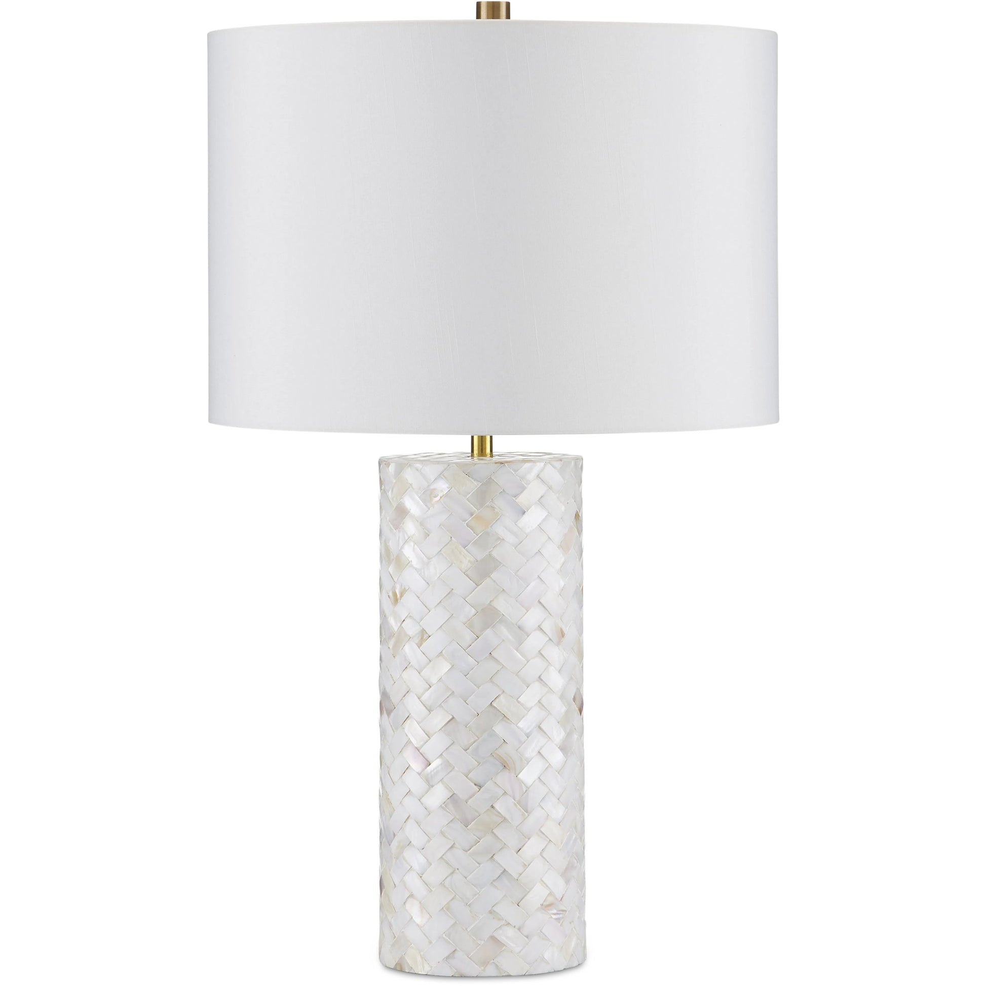 Meraki Mother-Of-Pearl Table Lamp by Currey and Company. Made from mother of pearl, engineered wood in a modern style.