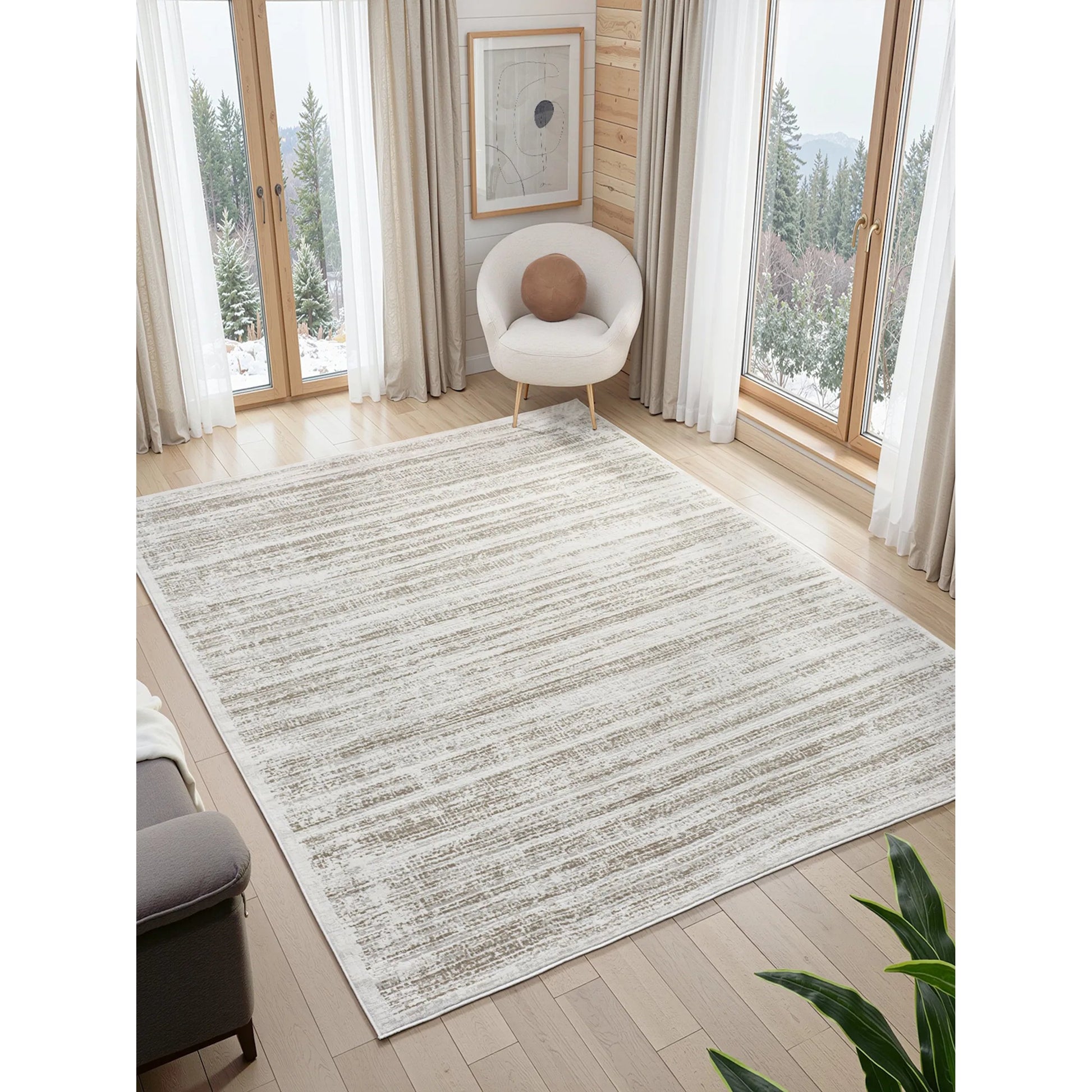 Ember Rug - EB2003 by Kalaty in grey. Made from polyester in a unique style.