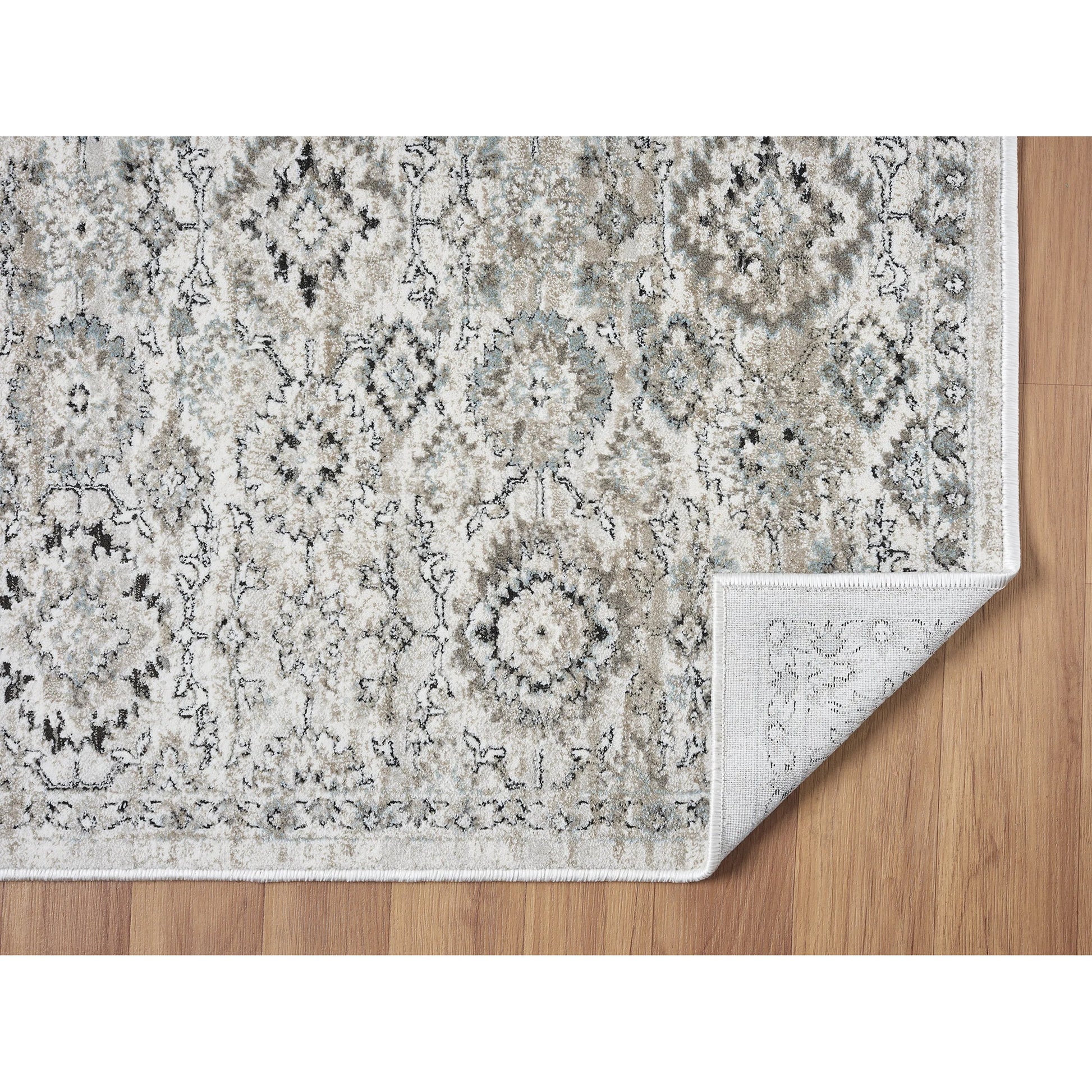 Ember Rug - EB2004 by Kalaty in grey. Made from polyester in a unique style.