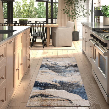 Sonora Rug - SNR39NWF by Feizy in tan, blue, gray. Made from polypropylene, polyester, viscose in a unique style.