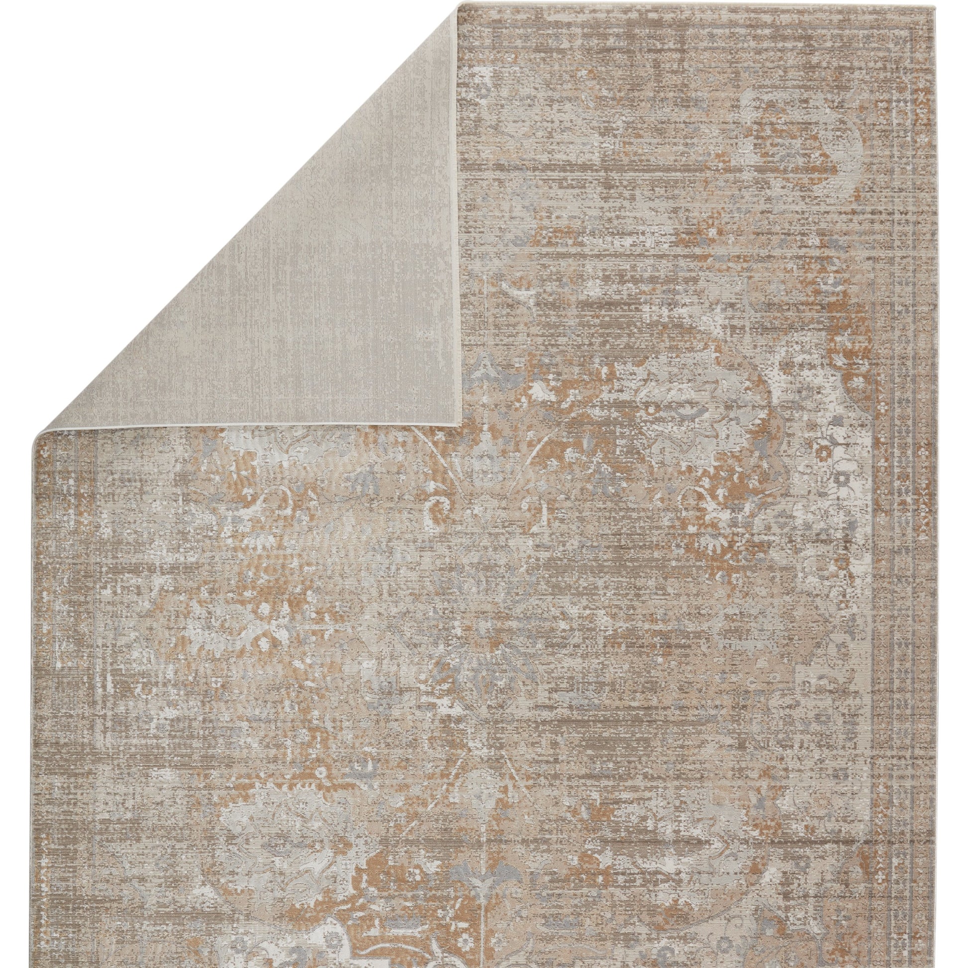 En Blanc EBC02 Rug by Jaipur Living in beige, white. Made from 70% shrink polyester, 30% viscose in a unique style.