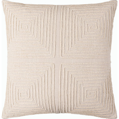 Embrey Accent Pillow - 533826 by Surya in beige. Made from cotton in a modern style.