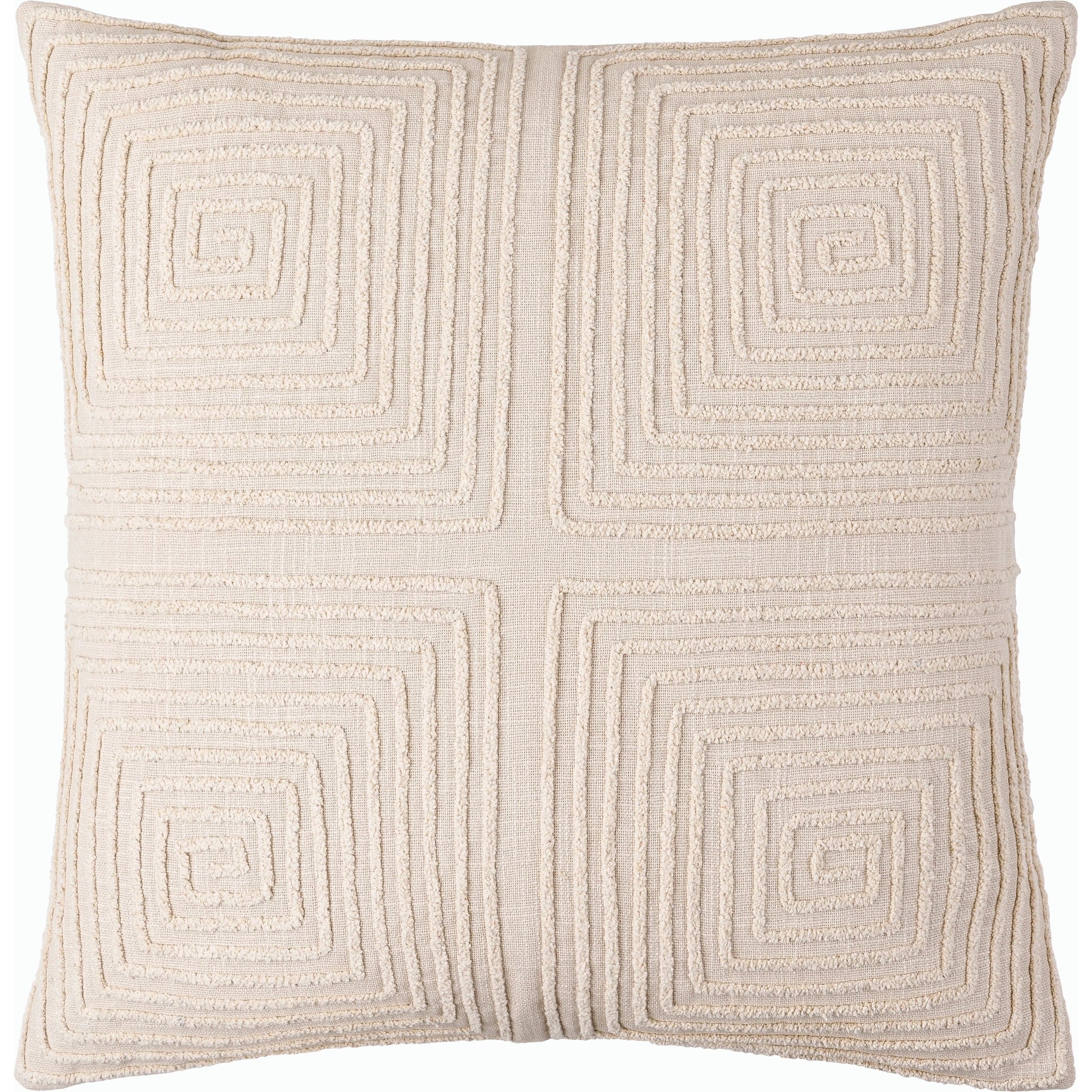Embrey Accent Pillow - 533826 by Surya in beige. Made from cotton in a modern style.