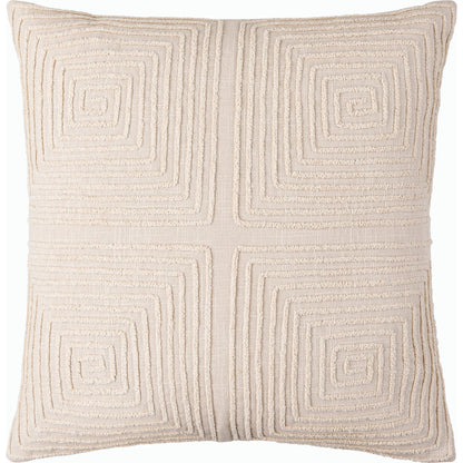 Embrey Accent Pillow - 533826 by Surya in beige. Made from cotton in a modern style.