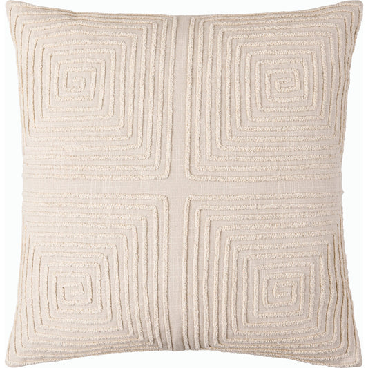 Embrey Accent Pillow - 533826 by Surya in beige. Made from cotton in a modern style.