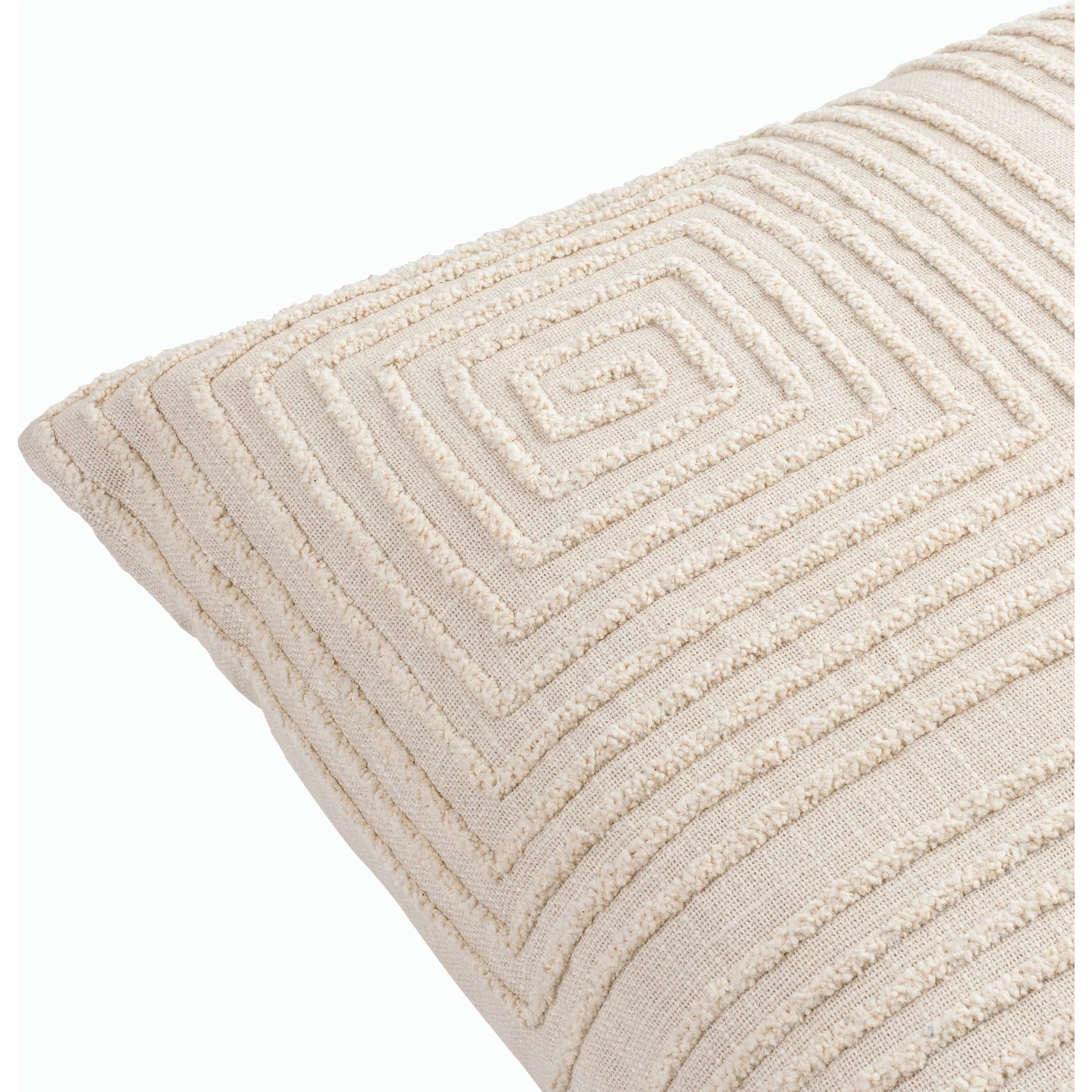 Embrey Accent Pillow - 533826 by Surya in beige. Made from cotton in a modern style.