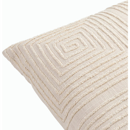 Embrey Accent Pillow - 533826 by Surya in beige. Made from cotton in a modern style.