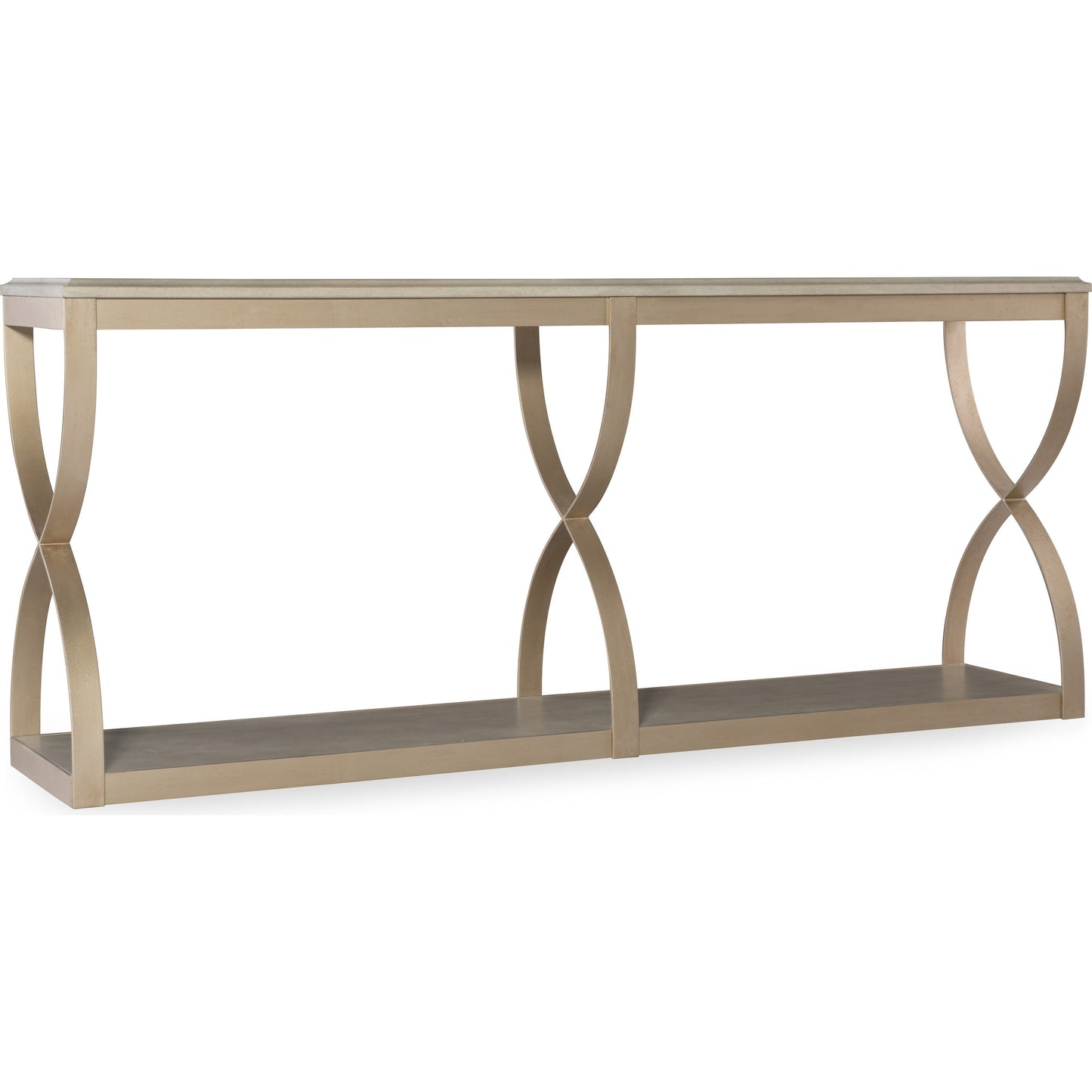 001 SI-1748830 | Primary Silo | Elixir Console Table by Hooker Furniture in champagne silver. Made from basswood veneers, metal in a modern style.