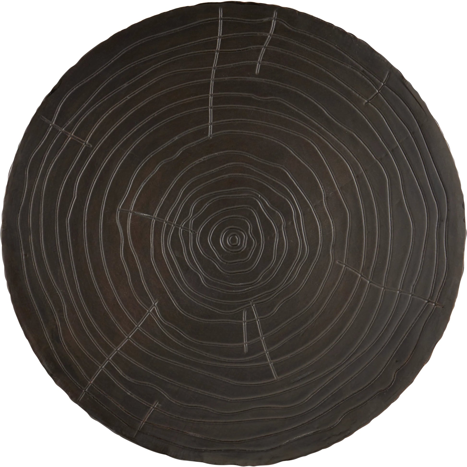 Terra Pedestal by Currey and Company in bronze, brass. Made from natural wood, brass in a modern style.