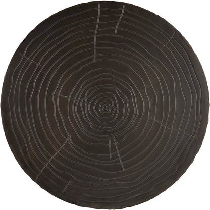 Terra Pedestal by Currey and Company in bronze, brass. Made from natural wood, brass in a modern style.