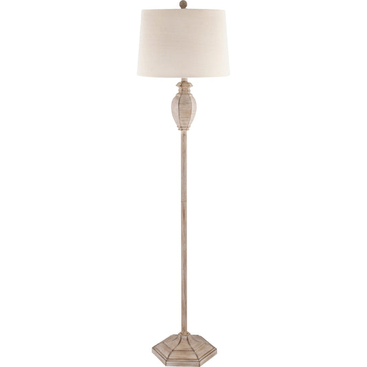 Eburne Floor Lamp - 25438 by Livabliss in gray, natural linen and hand finishedhand finishedhand finished. Made from linen, polyester, metal in a cottage & farmhouse style.