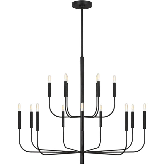 Brianna Large Two-Tier Chandelier by Visual Comfort & Co.. Made from steel in a unique style.