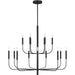 Brianna Large Two-Tier Chandelier by Visual Comfort & Co.. Made from steel in a modern style.