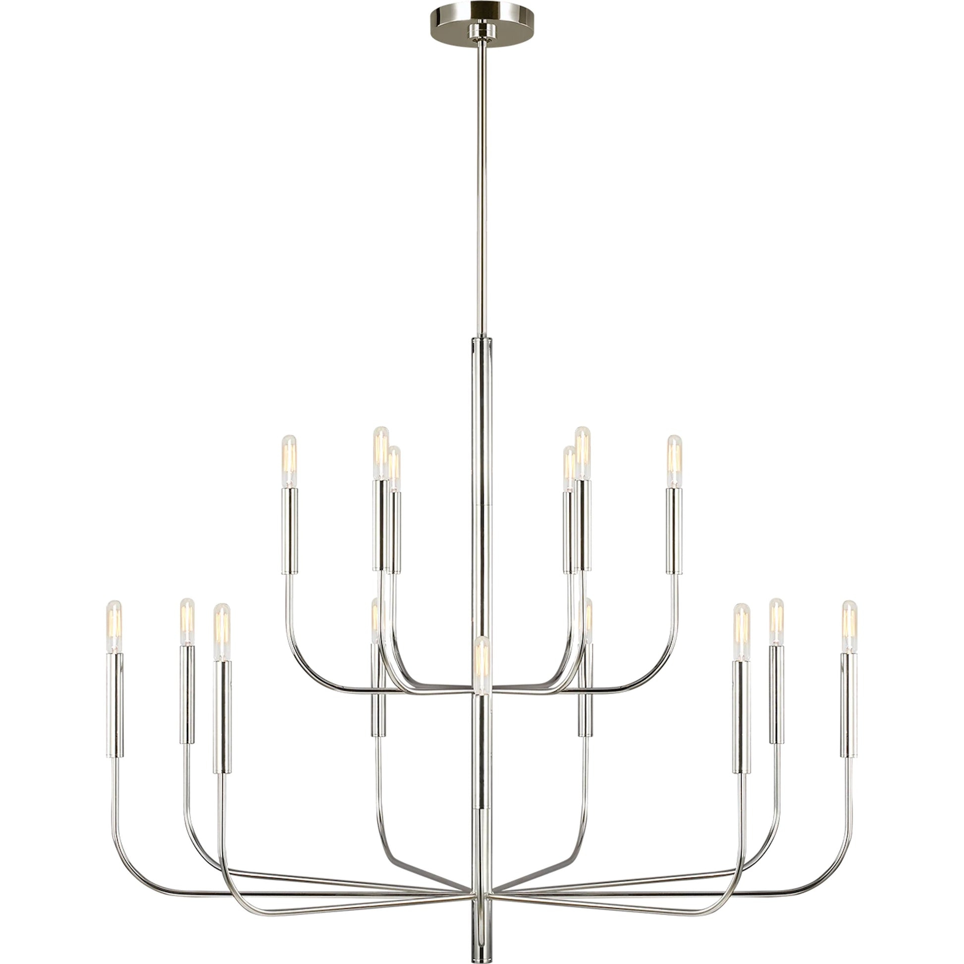 Brianna Large Two-Tier Chandelier by Visual Comfort & Co.. Made from steel in a modern style.