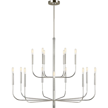 Brianna Large Two-Tier Chandelier by Visual Comfort & Co.. Made from steel in a modern style.