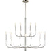 Brianna Large Two-Tier Chandelier by Visual Comfort & Co.. Made from steel in a modern style.