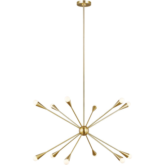 Jax Chandelier by Generation Lighting. Made from steel in a modern style.