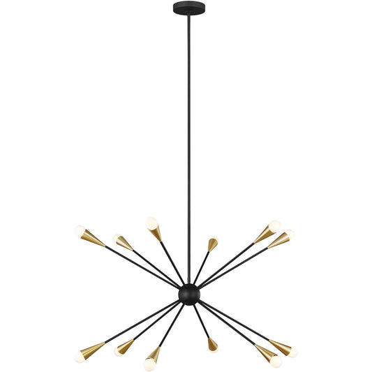 Jax Chandelier by Generation Lighting. Made from steel in a modern style.