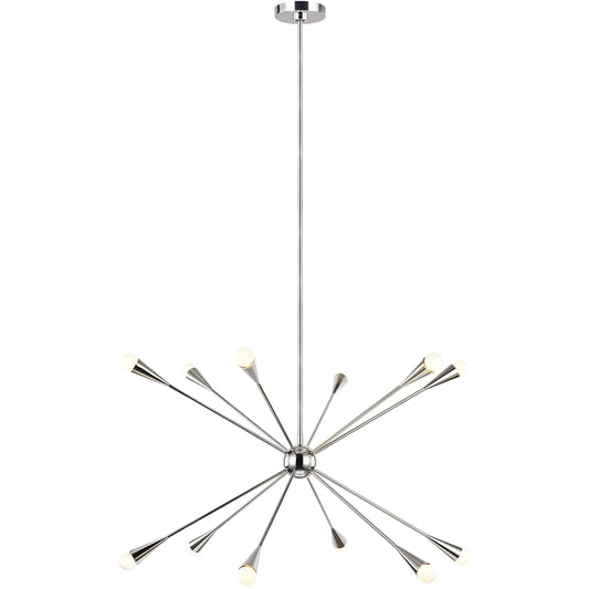 Jax Chandelier by Generation Lighting. Made from steel in a modern style.