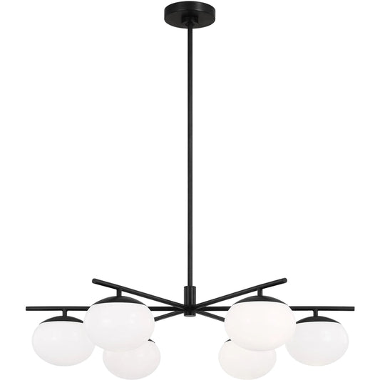 Lune Large Chandelier by Visual Comfort & Co.. Made from steel in a unique style.