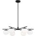 Lune Large Chandelier by Visual Comfort & Co.. Made from steel in a unique style.