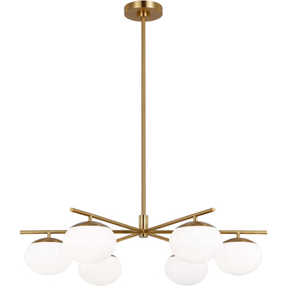Lune Large Chandelier by Visual Comfort & Co.. Made from steel in a unique style.