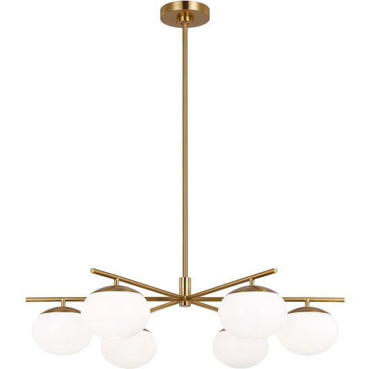 Lune Large Chandelier by Visual Comfort & Co.. Made from steel in a unique style.