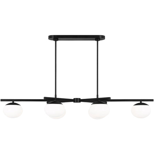 Lune Large Linear Chandelier by Visual Comfort & Co.. Made from steel in a unique style.