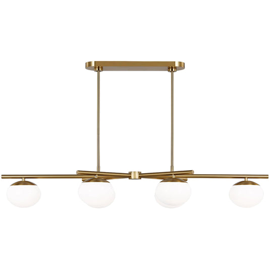 Lune Large Linear Chandelier by Visual Comfort & Co.. Made from steel in a unique style.
